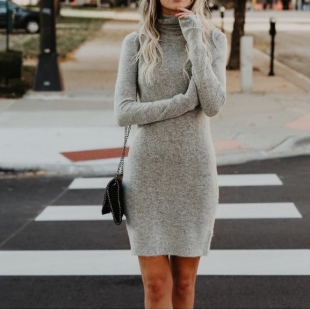 Olivaceous Turtleneck Sweater dress - NWT